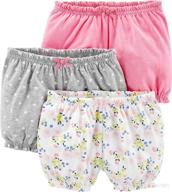 👶 discover comfort & style: simple joys by carter's baby girls' bloomer shorts, pack of 3 logo