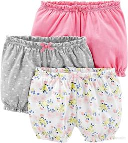 img 1 attached to 👶 Discover Comfort & Style: Simple Joys by Carter's Baby Girls' Bloomer Shorts, Pack of 3