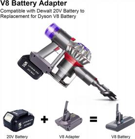 img 2 attached to Сменный адаптер батареи для пылесосов Dyson V8 Animal, Absolute, Motorhead - совместим с батареями Dewalt 20V Max.