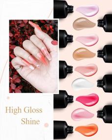 img 3 attached to 48W LED U V Nail Lamp Poly Extension Gel Kit: Phoenixy 9 Colors For Women'S Manicure & Pedicure Gift Set