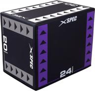 xspec fitness 3-in-1 foam plyometric jump box - 30x24x20 inches - jump training platform for effective workout & exercise routines logo