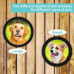 img 3 attached to 🐶 2-Pack Dog Fence Window - Clear Acrylic Dome with Air Holes for Bubble Peek View - Deep 4.3 Inch and 4.5 Inch Playground Doggie Fence Window by HIIMIEI