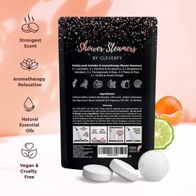 img 3 attached to Cleverfy Shower Steamers Aromatherapy - Pack Of 12 Shower Bombs With Essential Oils. Self Care Christmas Gifts For Women And Men. Rose Gold Set