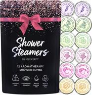 cleverfy shower steamers aromatherapy - pack of 12 shower bombs with essential oils. self care christmas gifts for women and men. rose gold set logo