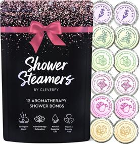 img 4 attached to Cleverfy Shower Steamers Aromatherapy - Pack Of 12 Shower Bombs With Essential Oils. Self Care Christmas Gifts For Women And Men. Rose Gold Set