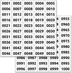 img 4 attached to Легко организуйте инвентарь с помощью наклеек с последовательными номерами от 1 до 1000 (1,5 "X 0,75")