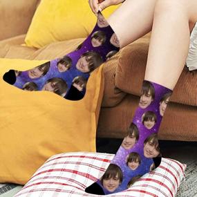 img 3 attached to Customized Photo Socks For Men And Women - Personalize With Your Unique Funny Face Picture