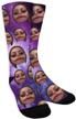 customized photo socks for men and women - personalize with your unique funny face picture logo