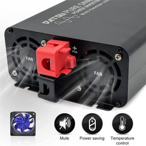 img 1 attached to DATOUBOSS 3000W Power Inverter 6000W Peak Pure Sine Wave Inverter 12V DC To 110V AC With Dual AC Outlets &Amp