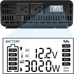 img 2 attached to DATOUBOSS 3000W Power Inverter 6000W Peak Pure Sine Wave Inverter 12V DC To 110V AC With Dual AC Outlets &Amp