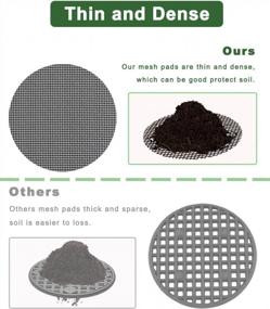 img 1 attached to 150 Pack 2 X 2 Inch Mesh Pads For Flower Pots - Bonsai Pot Bottom Grid Mat With Hot Melt Edge, Round Plant Hole Screens To Prevent Soil Drainage, Ideal For Planters And Gardens