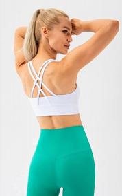img 2 attached to Experience Comfort And Style With Lavento'S Strappy Sports Bra For Women