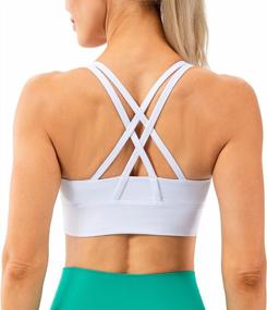 img 4 attached to Experience Comfort And Style With Lavento'S Strappy Sports Bra For Women