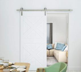 img 3 attached to Enhance Your Space with DIYHD 6FT Brushed Sliding Barn Door Hardware Two-Side Mechanism and Soft Close Kit
