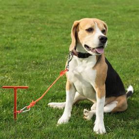 img 2 attached to 🐾 Durable and Secure Dog Stake for Large Dogs - Heavy Duty Dog Tie Out Stake for Yard