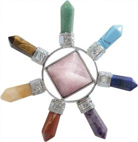 img 4 attached to Mookaitedecor 7 Chakra Energy Generator With Rose Quartz Healing Crystals Pyramid - Enhance Your Wellness & Harmony