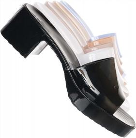 img 4 attached to Women'S Rubber Jelly Clog Sandal With Aquapillar Block Heel