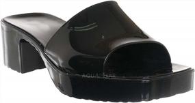 img 3 attached to Women'S Rubber Jelly Clog Sandal With Aquapillar Block Heel