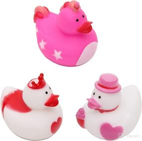 img 2 attached to 🦆 Bulk Pack of 18 Valentine’s Day Rubber Ducks: Mini Size Duckies for Kids, Perfect Classroom Exchange Gift, Valentines Party Favors, Treats & Giveaways