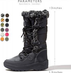 img 3 attached to Women'S Knee-High Water Resistant Fur-Lined Snow Boots - DailyShoes
