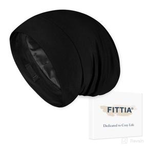 img 4 attached to 🌙 Fittia Satin Bonnet: Enhance Your Sleep with Bamboo Silk!