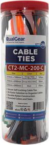 img 4 attached to QualGear Self-Locking Cable Ties CT2-MC-200-C, Assorted Colors, 200/Canister