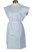 tidi choice medical gowns, blue (50 pack), tissue/poly/tissue open back waist tie short sleeve, standard size 30" x 42", latex free, made in usa - 910520 logo