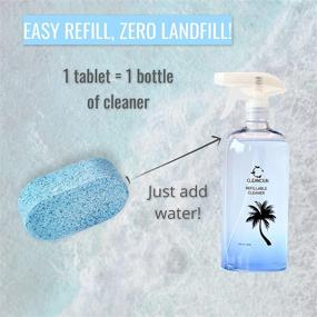 img 3 attached to CLEANOUN The Clean Essential - 3 Reusable Bottles & 10 Tablet Refills: Multi-Surface, Bathroom, Kitchen, Floor, Glass & Window Cleaner and Foaming Hand Soap (Compostable Packaging)