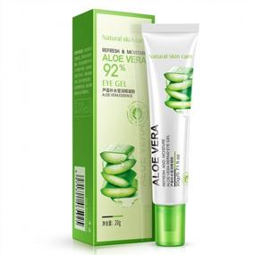 img 4 attached to BIOAQUA Aloe Vera Hydrating Eye Gel Cream Reduces Dark Circles Moisturizes No Eyes Bags Guaranteed 20G