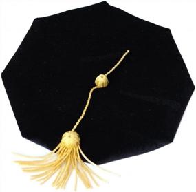 img 1 attached to Doctoral Tam 8-Sided W/Gold Bullion Tassel - Customized Lescapsgown
