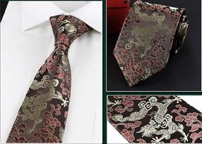 img 1 attached to 👔 Classy Men's Black Paisley Jacquard Meeting Necktie: Top Choice in Ties, Cummerbunds & Pocket Squares