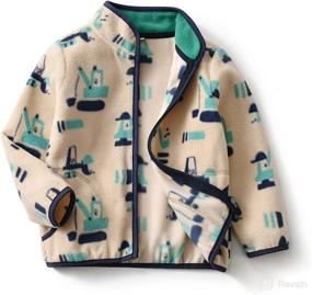 img 4 attached to Feidoog Fleece Jackets Zipper Lightweight Apparel & Accessories Baby Boys