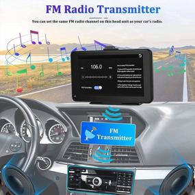 img 2 attached to 7-дюймовый автомобильный радиоприемник с сенсорным экраном Full HD с беспроводной связью Apple Carplay, Android Auto Mirror Link, Bluetooth FM-передатчиком, входом AUX TF, голосовым управлением и Siri для портативных автомобилей