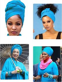 img 2 attached to Stylish And Comfortable Head Wraps For Women Of Color: Harewom'S 3-Piece Turban Headwrap Set