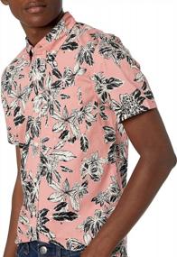 img 2 attached to Men'S Standard-Fit Short-Sleeve Printed Poplin Shirt By Goodthreads