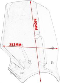 img 4 attached to 🏍️ Lorababer Motorcycle Windshield Visor Parabrisa with Bracket – Windscreen Shield Screen Compatible with Honda CB125R CB300R CB250R 2018-2022 (Smoke)