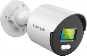 img 4 attached to Испытайте непревзойденную безопасность с 5-мегапиксельной полноцветной IP-камерой VIKYLIN с поддержкой PoE — 100-футовое цветное ночное видение, встроенный микрофон, поддержка SD-карты на 256 ГБ, водонепроницаемость IP67, обнаружение движения, WDR и многое другое — VK057C