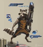 🦝 guardians of the galaxy raccoon giant wall decals by roommates логотип