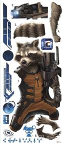 img 1 attached to 🦝 Guardians of the Galaxy Raccoon Giant Wall Decals by RoomMates