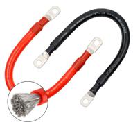 screwish 4 gauge battery cables with silicone wire - 2 feet (red/black) | power inverter cables for solar, rv, auto, marine car, boat logo