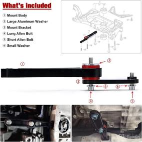 img 1 attached to PQY Pendulum Mount Dog Bone Engine Mount Kit - VW GTI Golf Audi TT MK5 2.0TSI (2006-2009) - Compatible & Optimized for SEO