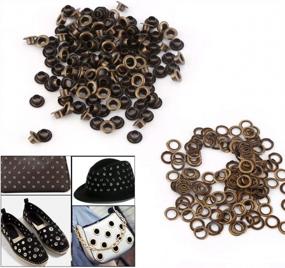 img 3 attached to 100Pcs 6Mm Metal Eyelets Kit With Washers For Leather Craft DIY Sewing