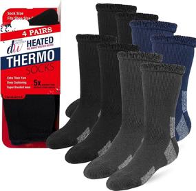 img 4 attached to Thick Heated Winter Boot Socks - Insulated For Extreme Cold Weathers By Debra Weitzner (4/6 Pairs) - Thermal Socks For Men And Women