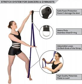img 2 attached to Door Flexibility Trainer With Stretch Strap And Anchor - Enhance Leg Stretching At Home For Ballet, MMA, Yoga, Taekwondo, And Gymnastics - Includes Booklet And Box