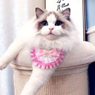 костюм-бандана для домашних животных aritan с розовым бантом - кружевной треугольный шарф для маленьких и средних кошек, дышащие нагрудники, аксессуары для нарядов логотип