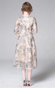 img 2 attached to Womens Elegant Floral Embroidered Cocktail Women's Clothing : Dresses