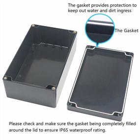 img 1 attached to Waterproof ABS Electrical Junction Box Enclosure With IP65 Rating - Black 7.87 X 4.72 X 2.95 Inch (200 X 120 X 75Mm) By Zulkit