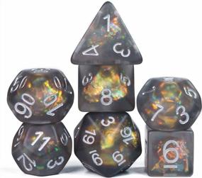 img 1 attached to UDIXI 7PCS Matte Polyhedral Dice Set, Laser Paper D&D Dice For Dungeons And Dragons, DND Dice For RPG MTG And Other Table Games(Grey)