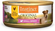 small breed delight: instinct original grain-free real chicken wet dog food (5.5 oz cans, case of 12) логотип