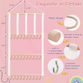 img 2 attached to 🎀 Girls Hair Bows Headband and Bow Holder - Oaoleer Newborn Headband Storage Organizer for Wall, Room, Door or Closet (1Pcs White)